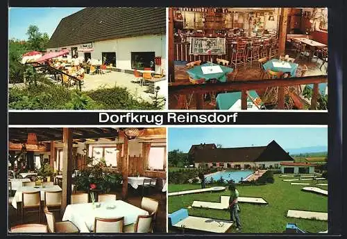 AK Reinsdorf / Apelern, Restaurant Dorfkrug Reinsdorf und Hotel Salzbach