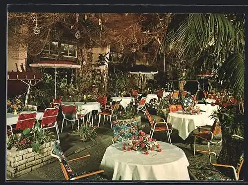 AK Bremen, Das Café Subtropia v. August Albert, Innenansicht, Vahrer Strasse 239