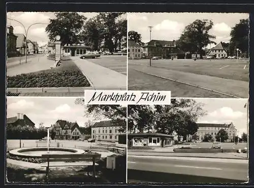 AK Achim / Verden, Parkplatz, Ansichten des Marktplatzes