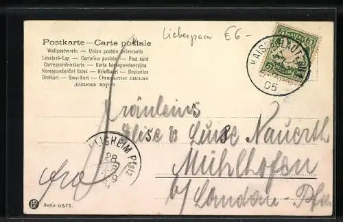 AK Mann und Frau in bayerischer Tracht