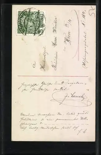 AK Dame in neuester Mode der Saison 1909 /10