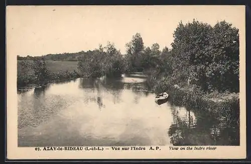 AK Azay-Le-Rideau, Vue sur l`Indre