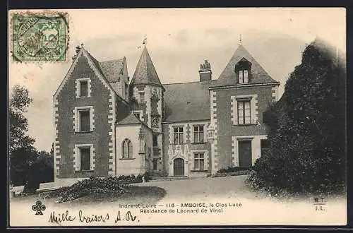 AK Amboise /I.-et-L., Le Clos Lucé, Résidence de Léonard de Vinci