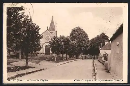 AK Abilly /I.-et-L., Place de l`Eglise