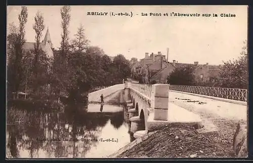 AK Abilly /I.-et-L., Le Pont et l`Abreuvoir sur la Claise