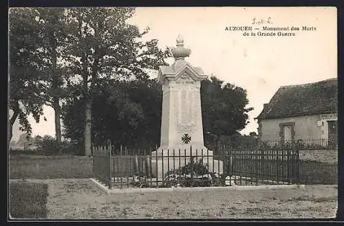 AK Auzouer, Monument des Morts de la Grande Guerre