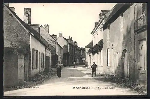 AK St. Christophe /I.-et-L., Une Rue