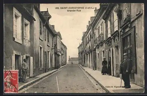 AK Saint-Christophe /I.-et-L., Grande-Rue