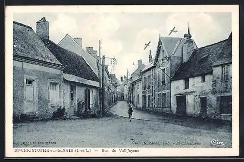 AK Saint-Christophe-sur-le-Nais, Rue du Val-Joyeux