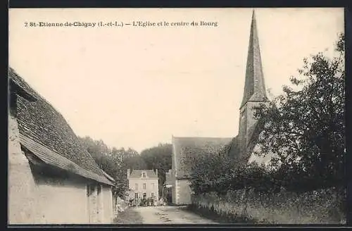 AK St-Etienne-de-Chigny, L`Eglise et le centre du Bourg