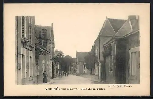 AK Veigné /I.-et-L., Rue de la Poste