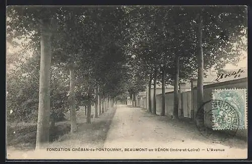 AK Beaumont-en-Véron, Fondation Gréban-de-Pontourny, L`Avenue