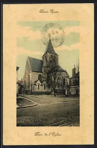 AK Saint-Epain, Place de l`Eglise