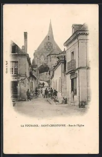 AK La Touraine, Rue de l`eglise