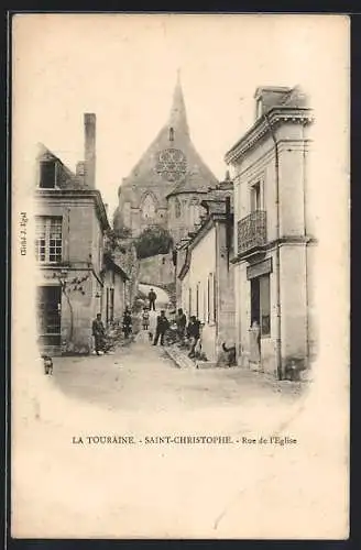 AK La Touraine, Rue de l`eglise