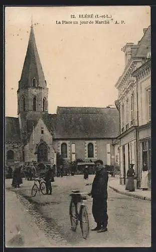 AK Bléré /I.-et-L., La Place un jour de Marché