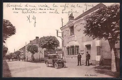 AK Ambillou /I.-et-L., Rue de la Gare