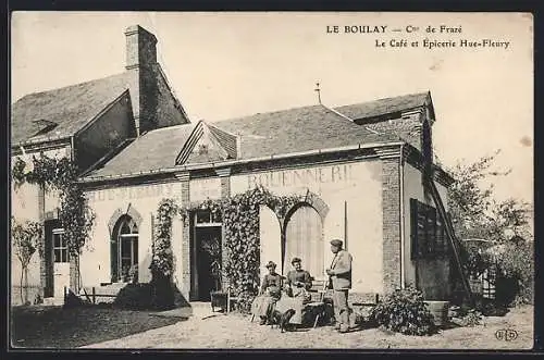 AK Le Boulay /I.-et-L., Le Café et Épicerie Hue-Fleury