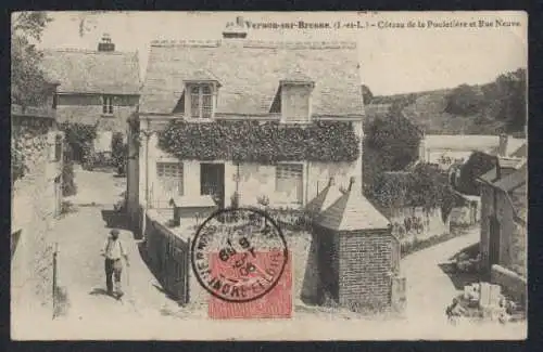 AK Vernon-sur-Brenne, Coteau de la Pouletière et Rue Neuve