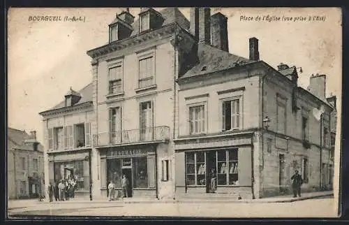 AK Bourgueil /I.-et-L., Place de l`Église, vue prise à l`Est