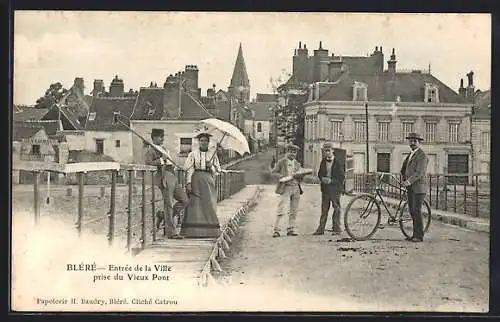 AK Bléré /I.-et-L., Entrée de la Ville prise du Vieux Pont