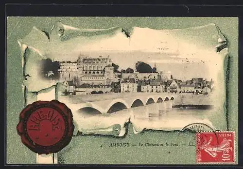 AK Amboise /I.-et-L., Le Chateau et le Pont