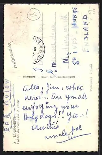 AK Tananarive, Entrée du Palais de la Reine