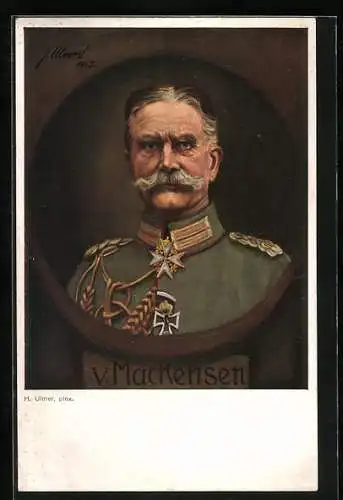 Künstler-AK H. Ulmer: General August von Mackensen in Uniform