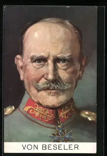 Künstler-AK General von Beseler in Uniform