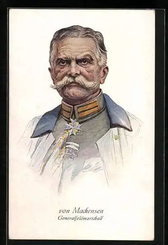 AK Generalfeldmarschall v. Mackensen mit Uniform u. Orden