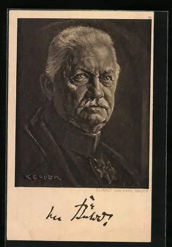 AK Heerführer von Bülow, Portrait in Uniform mit Orden