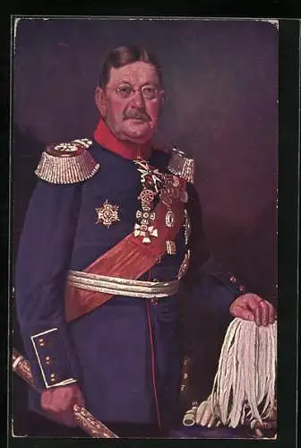 AK Generalfeldmarschall v. d. Goltz in Paradeuniform mit Orden