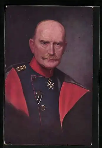 AK Heerführer General von Beseler, Portrait im Uniform-Mantel