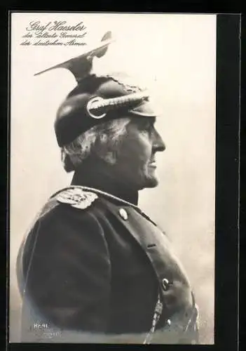 AK General Graf Haeseler, ältester General der deutschen Armee, in Uniform