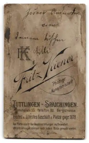 Fotografie Fritz Kiener, Tuttlingen, niedliches Mädchen Lilly mit ihrem Puppenwagen