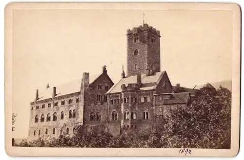 Fotografie Sophus Williams, Berlin, Ansicht Eisenach, Blick nach der Wartburg, 1894