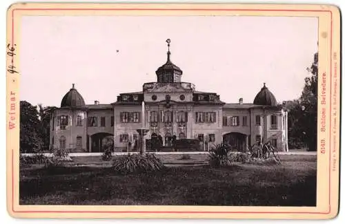 Fotografie Römmler & Jonas, Dresden, Ansicht Weimar, das Schloss Belvedere