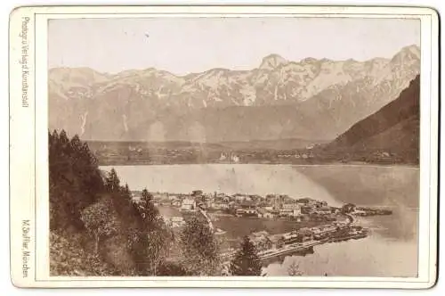 Fotografie M. Stuffler, München, Ansicht Zell am See, Blick nach dem ort mit Alpenpanorama, 1898