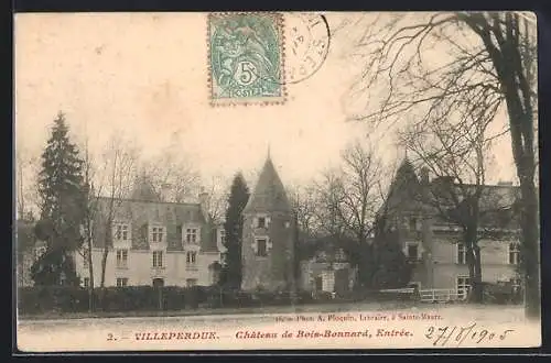 AK Villeperdue /I.-et-L., Chateau de Bois-Bonnard, Entrée