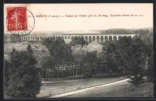 AK Monts /I.-et-L., Viaduc sur l`Indre