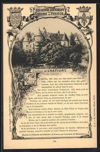 Künstler-AK Chatigny /I.-et-L., Le Chateau