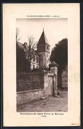 AK Villeloin-Coulange /I.-et-L., Bibliothèque de l`abbé Michel de Marolles