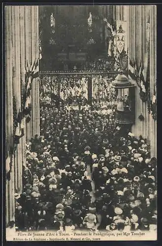 AK Tours /I.-et-L., Fetes de Jeanne d`Arc, Pendant le Panégyrique, par Mgr. Touchet