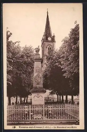 AK Yzeures-sur-Creuse, Le Monument aux Morts