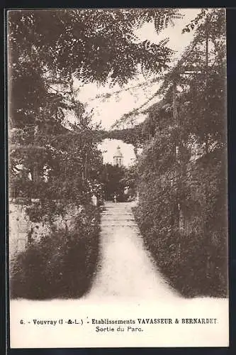 AK Vouvray, Etablissment Vavasseur & Bernardet, Sortie du Parc