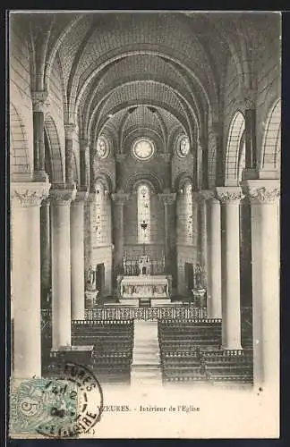 AK Yzeures /I.-et-L., Intérieur de l`Eglise