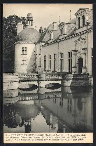 AK Champigny-sur-Veude, Aile occidentale du chateau