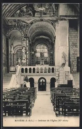 AK Riviêre /I.-et-L., Intérieur de l`Eglise