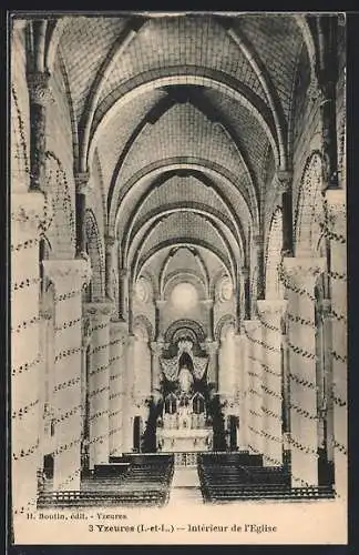 AK Yzeures /I.-et-L., Intérieur de l`Eglise