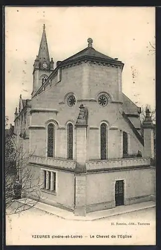 AK Yzeures /I.-et-L., Le Chevet de l`Eglise